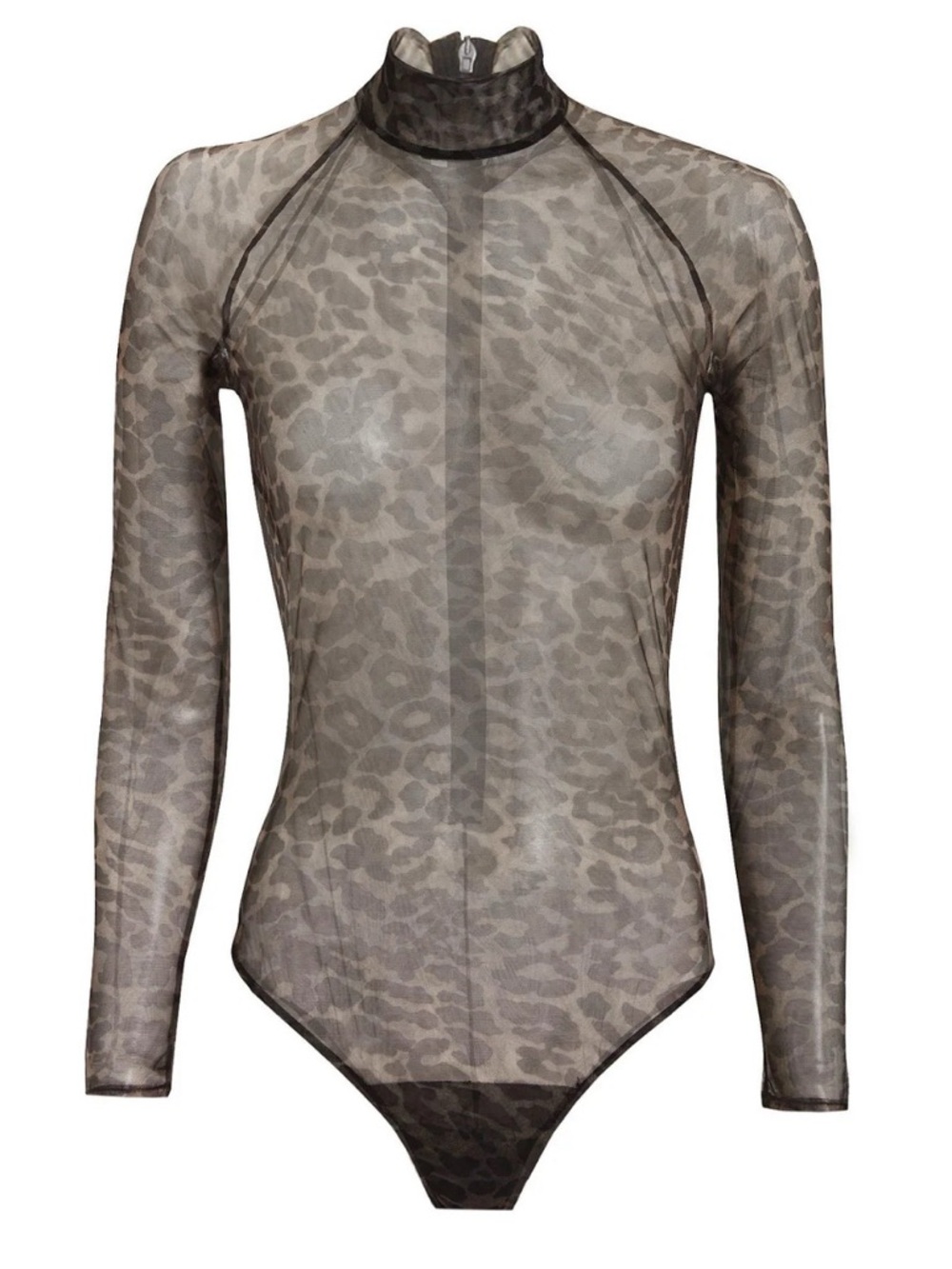 Fleur Du Mal Sheer Leopard Bodysuit